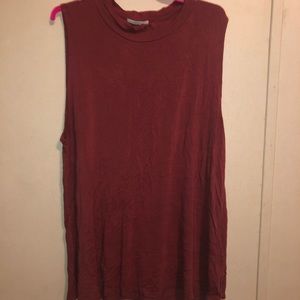 Burgundy turtle neck blouse